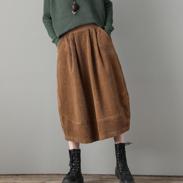Brown Maxi Skirt - Etsy