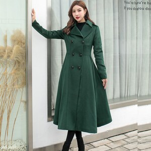 green wool jacket womens