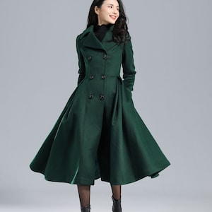 Wool Coat, Black Coat, Swing Coat, Long Coat, Long Coat Dress