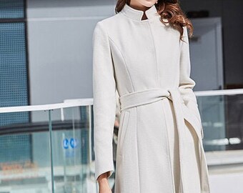 long white wool winter coat