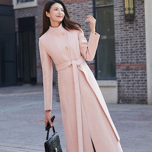 Wool Coat, Black Coat, Swing Coat, Long Coat, Long Coat Dress, Winter Coat  Women, Princess Coat, Fall Coat Women, Coat With Pockets C1019 