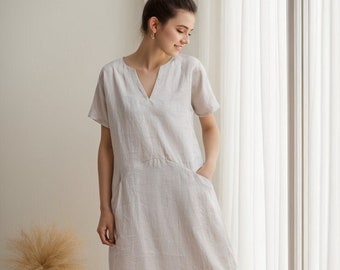 cream linen shift dress Women's Cream Linen Look Boat Neck Sleeveless Shift Dress