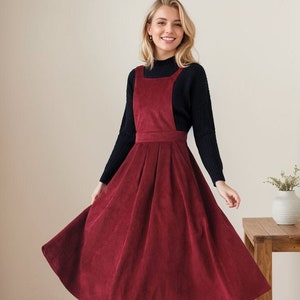brunch dress mini Baby lilac corduroy pinafore dress – Newbie main image 0