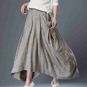 Linen Skirt, Maxi Skirts, Skirts for Women, Linen Maxi Skirt, Long ...