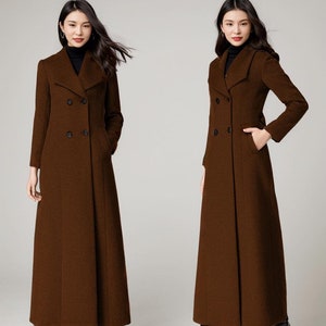 Maxi warm double breasted winter wool coat 5460 Maxi warm double breasted winter wool coat 5460