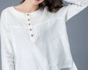 white linen tops for ladies