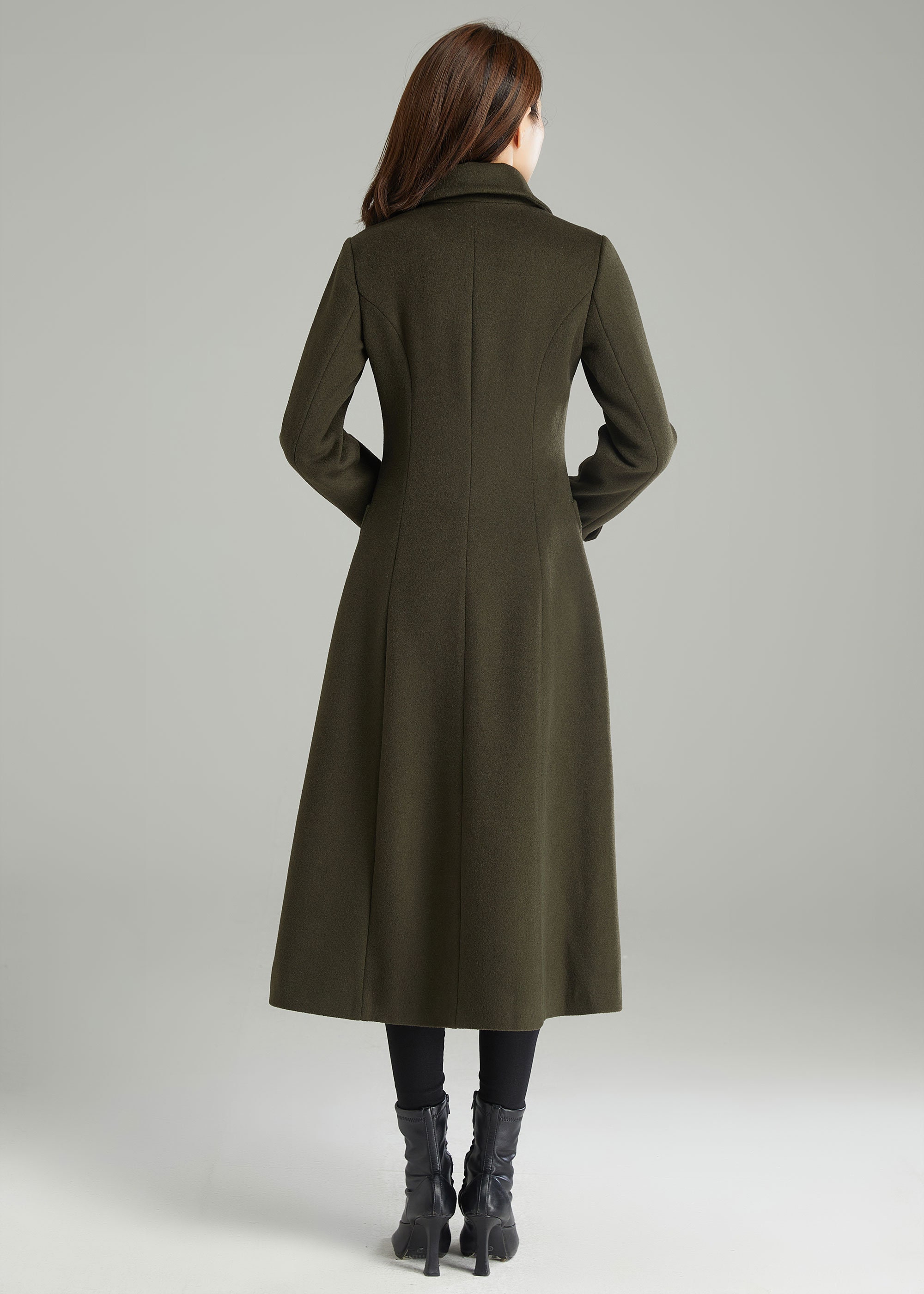 Army green wool coat sale