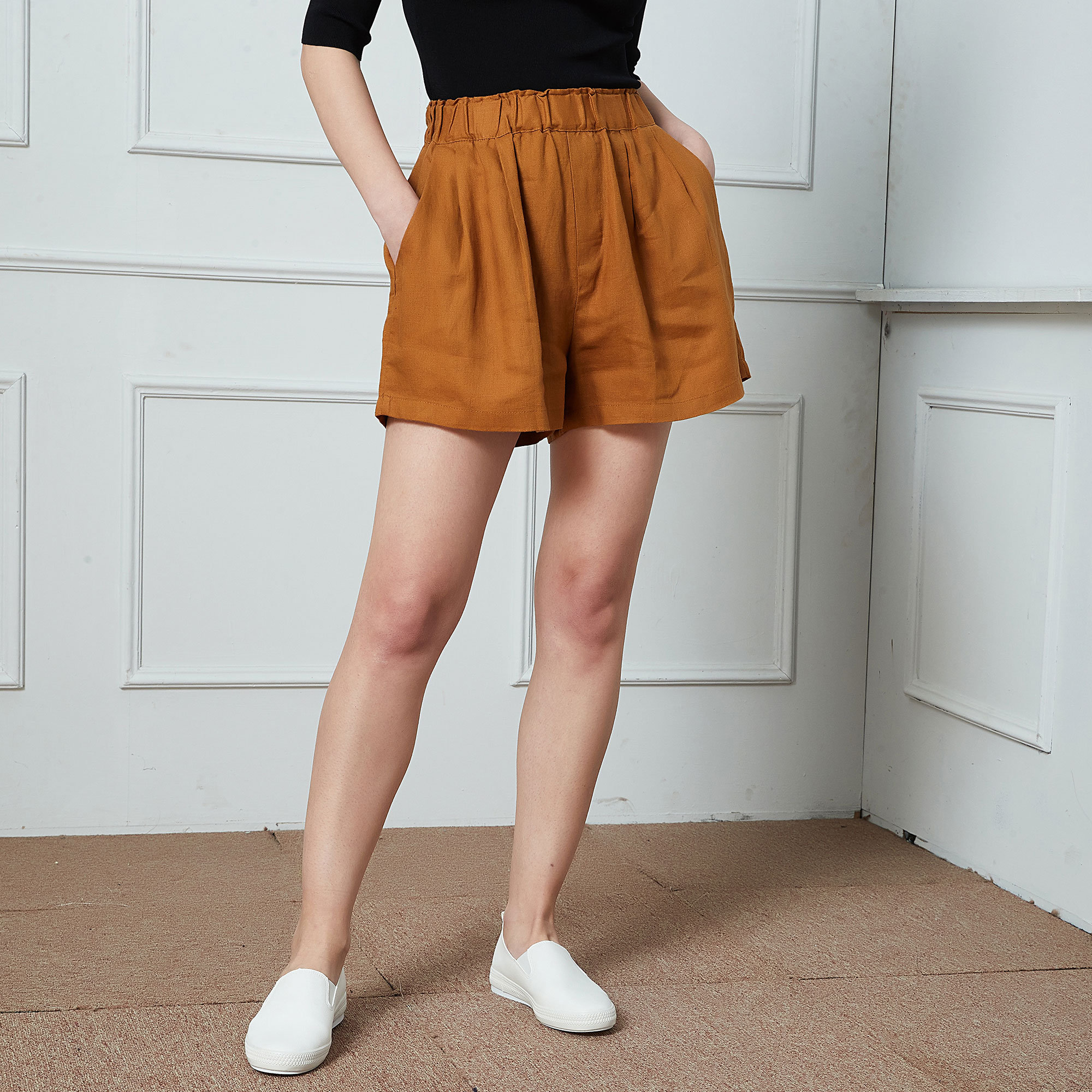 Linen Shorts High Waisted Linen Shorts 