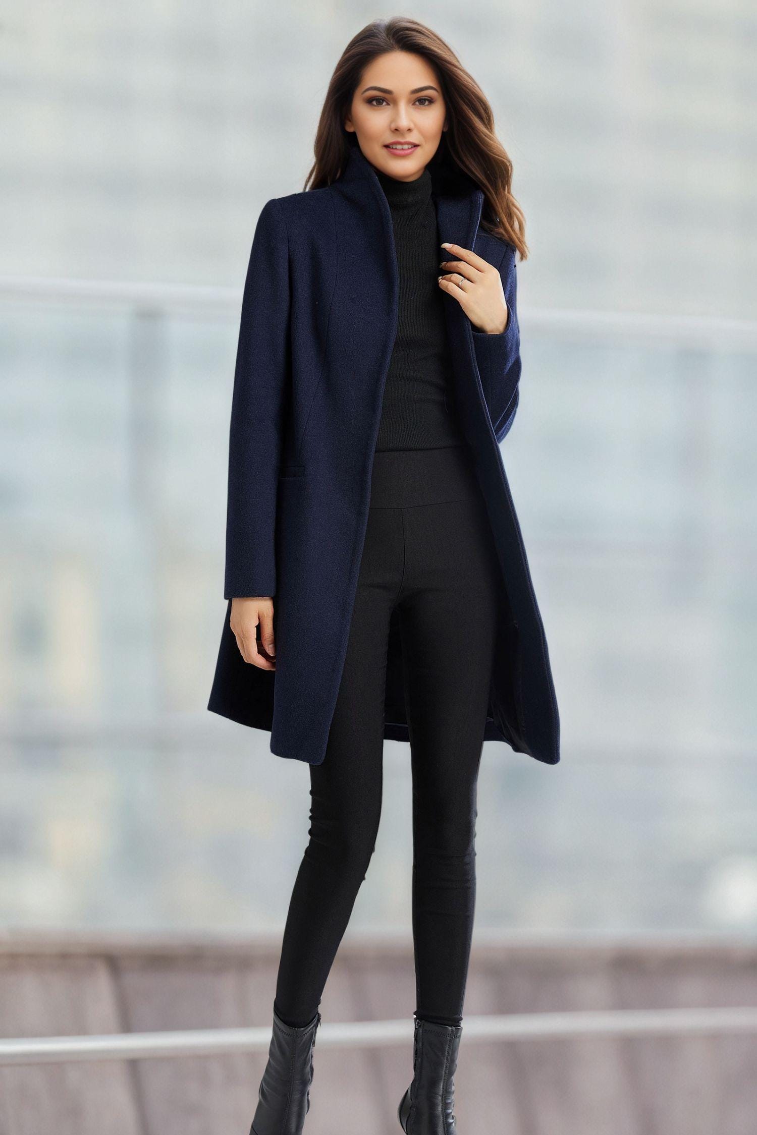 ジャケット・アウター AT LAST&CO WOOL COAT DARK NAVY ジャケット・アウター AT LAST&CO WOOL COAT DARK NAVY