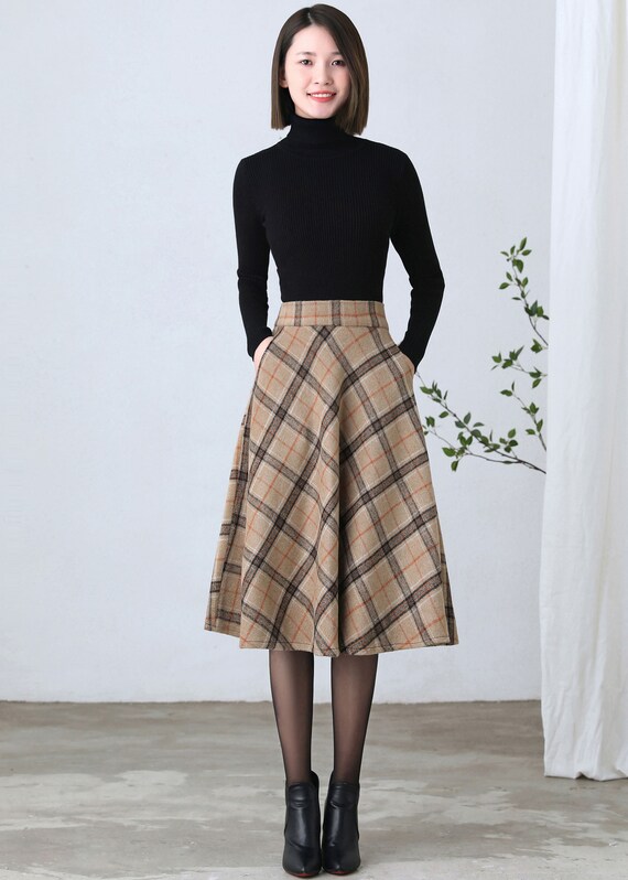 plaid skirt women's