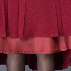 Wool skirt, Midi wool skirt, A-Line Pleated wool skirt, women skirts, Warm winter skirt, long skirt, autumn winter skirt, Ylistyle C1032 image 9