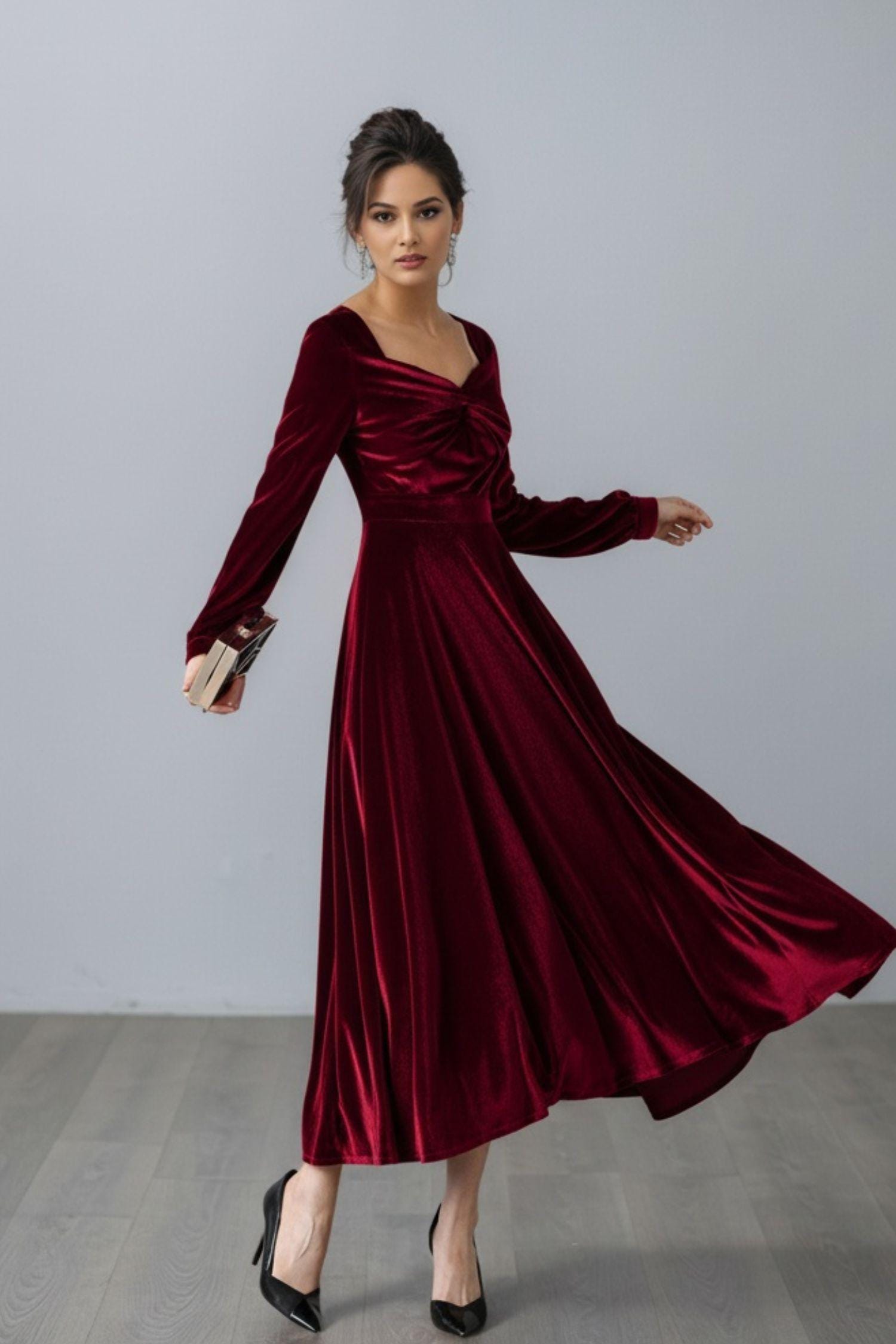 burgundy velvet dress amazon Burgundy Halter Gown with Mesh Panels | Ruched Sweetheart Evening Dress for  Gala & Formal Events | Wine Red Jersey Maxi Gown main image 0