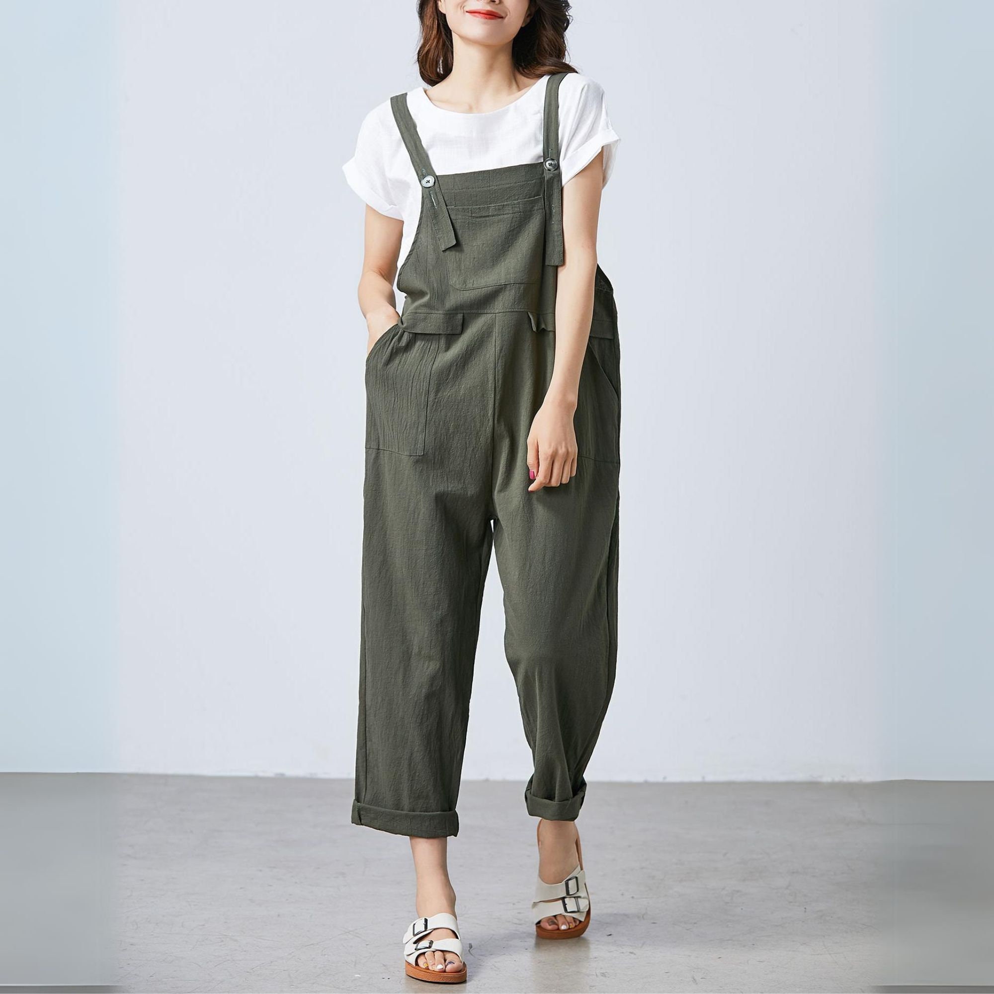 A-Line Cotton Linen Maxi Skirt 3323 A-Line Cotton Linen Maxi Skirt 3323