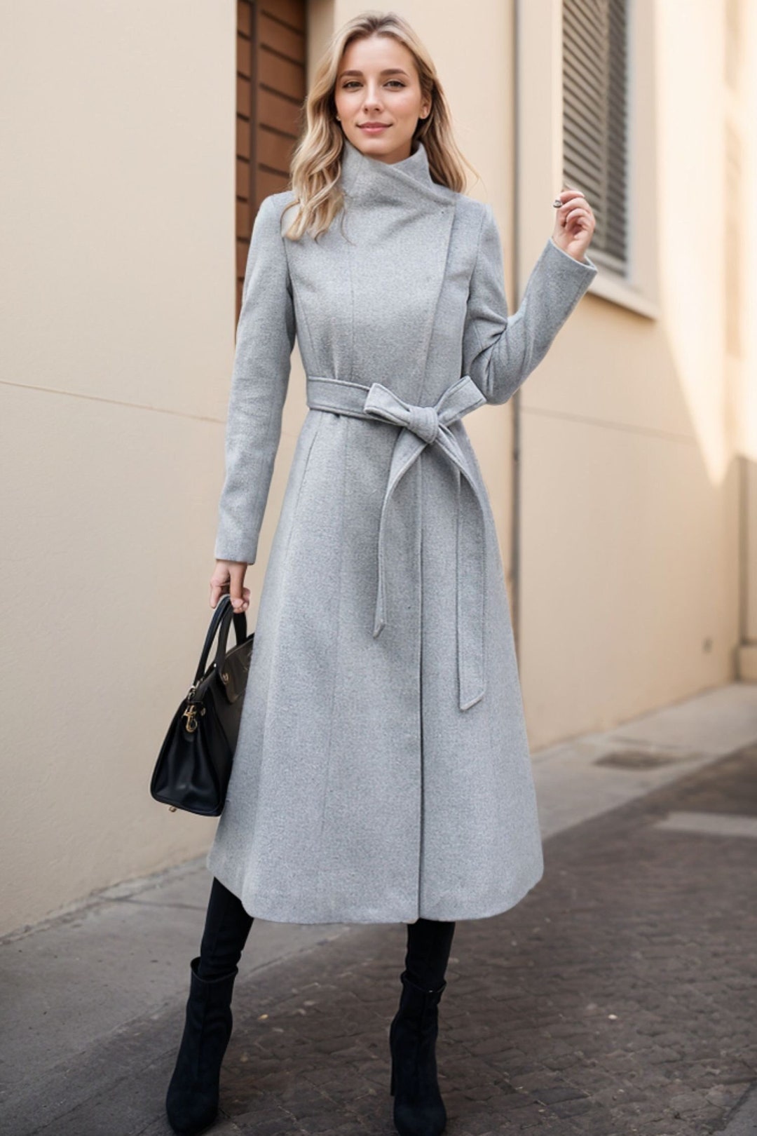 Wool Coat, Womens Long Coat, Winter Coat, Grey Wool Coat, A Wool Coat, Womens Long Coat, Winter Coat, Grey Wool Coat, A