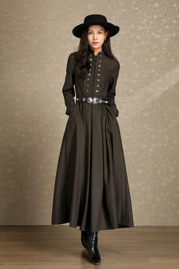 ladies winter maxi dresses Warm Hot Sale Korean Fashion Lady Winter Thick Warm Cashmere Casual Dresses Bust 96 54 Winter Maxidresses to Live