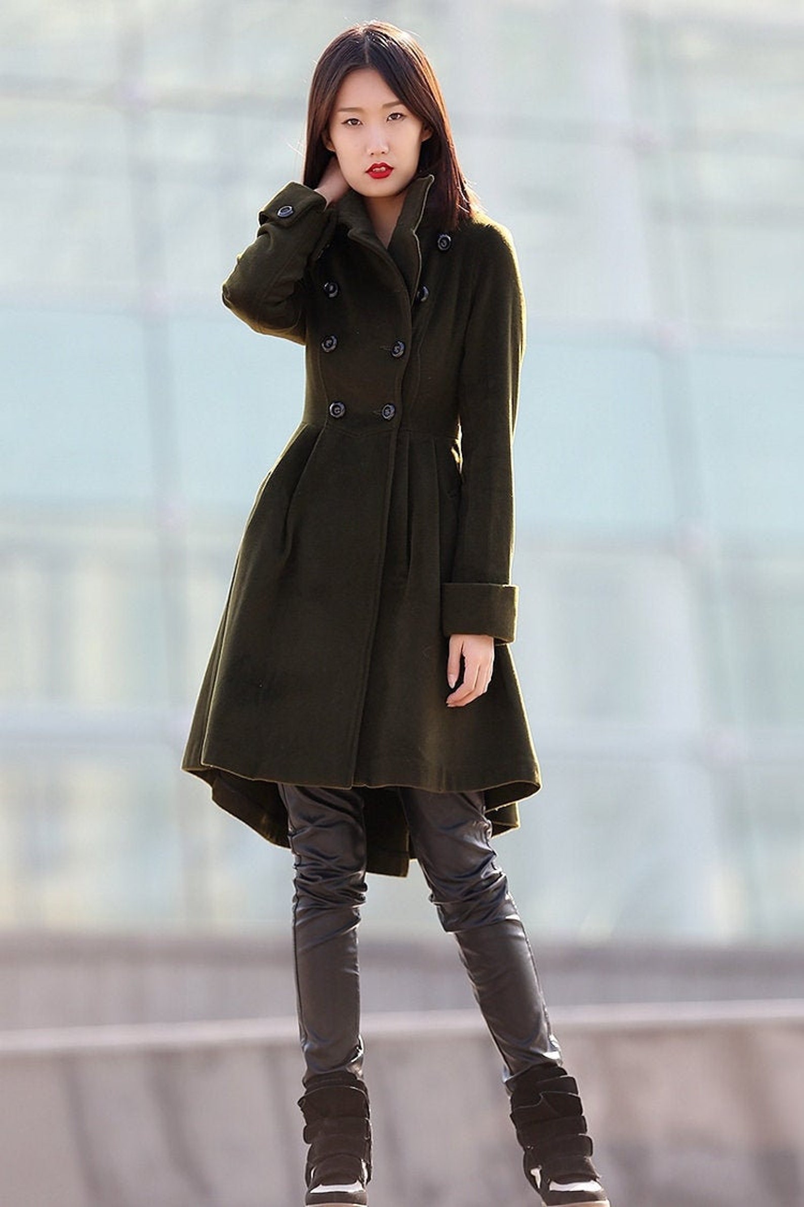 Green coat winter coats for women winter coat coat jacket | Etsy