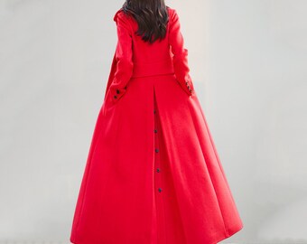long red wool coat