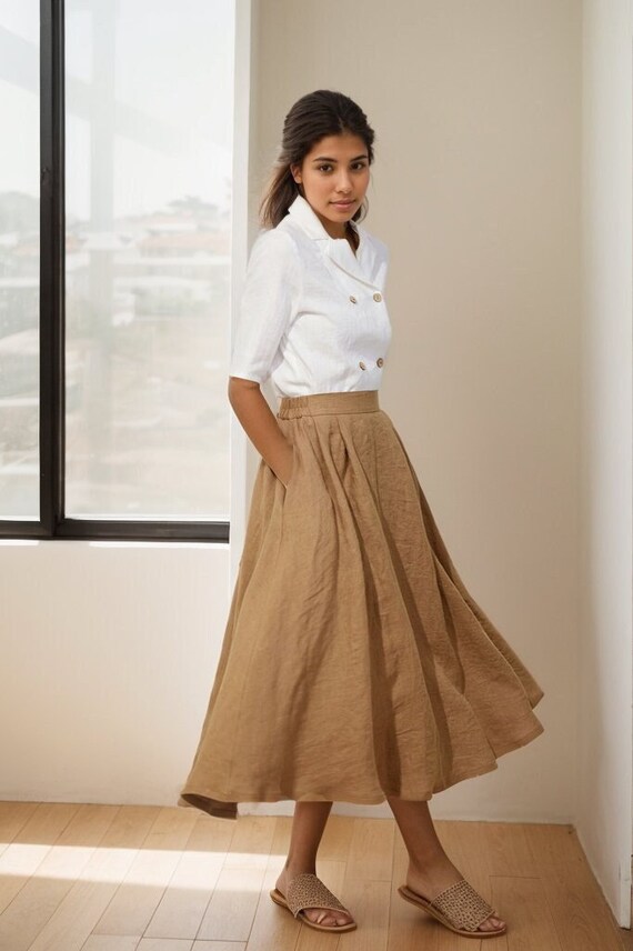 Linen Skirt, Swing Linen Skirt, Women's Linen Midi Skirt, Summer Linen Skirt With Pockets, Plus Size Skirt, Custom Skirt, Ylistyle C3934 - Etsy Linen Skirt, Swing Linen Skirt, Women's Linen Midi Skirt, Summer Linen Skirt With Pockets, Plus Size Skirt, Custom Skirt, Ylistyle C3934 - Etsy