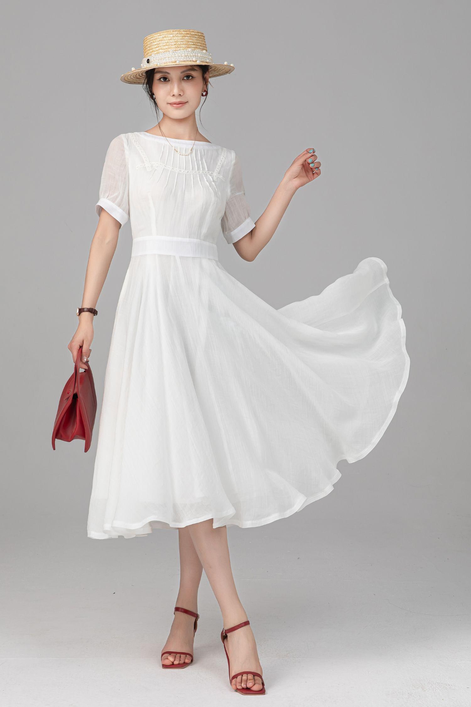 knee length swing dresses uk Knee Length Cotton Swing Dress