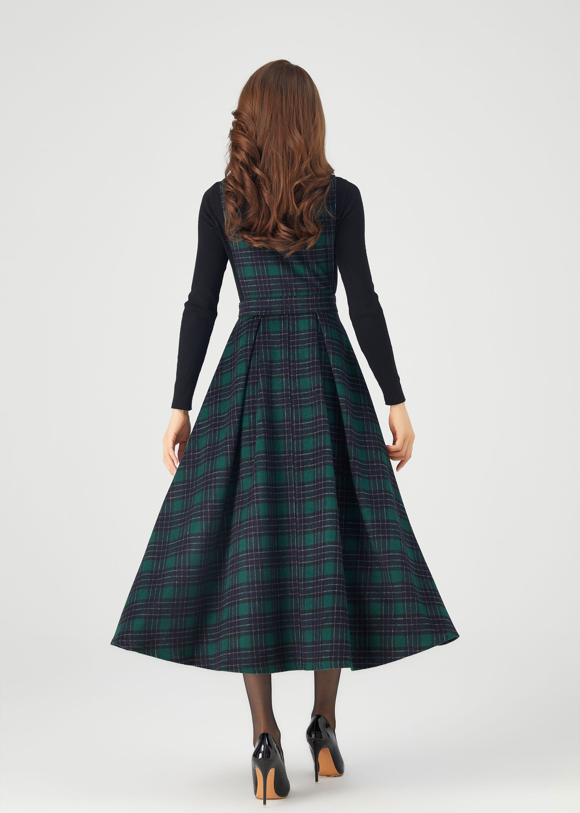 Pinafore Wool Dress, Plaid Wool Dress, Winter Wool Dress, Wool Midi Dress, Fit and Flare Dress, Womens Dresses, Handmade Dress C3683 - Etsy Pinafore Wool Dress, Plaid Wool Dress, Winter Wool Dress, Wool Midi Dress, Fit and Flare Dress, Womens Dresses, Handmade Dress C3683 - Etsy
