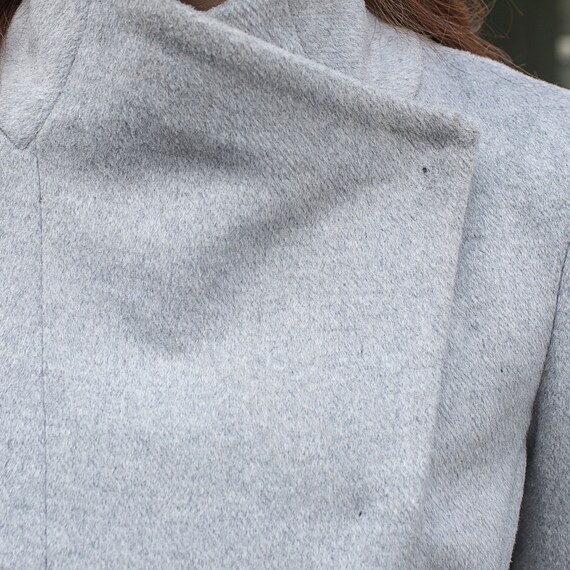 Winter Hooded Wool Coat, Gray Wool Jacket, Womens Coats
