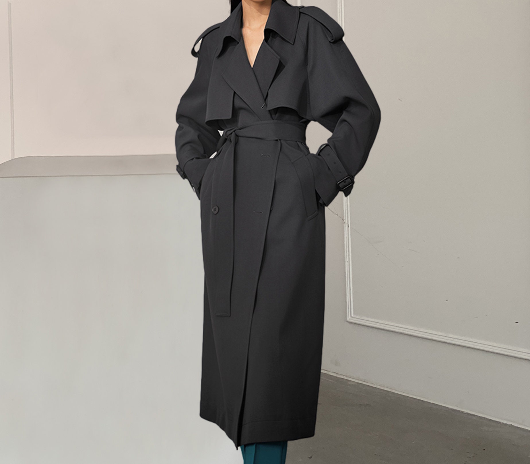 Khaki Trench Coat for Women, Relaxed Trench Coat with belt,Oversize Classic Trench Coat for Fall and spring,Ivory Coat, Lined Coat H0053 Khaki Trench Coat for Women, Relaxed Trench Coat with belt,Oversize Classic Trench Coat for Fall and spring,Ivory Coat, Lined Coat H0053