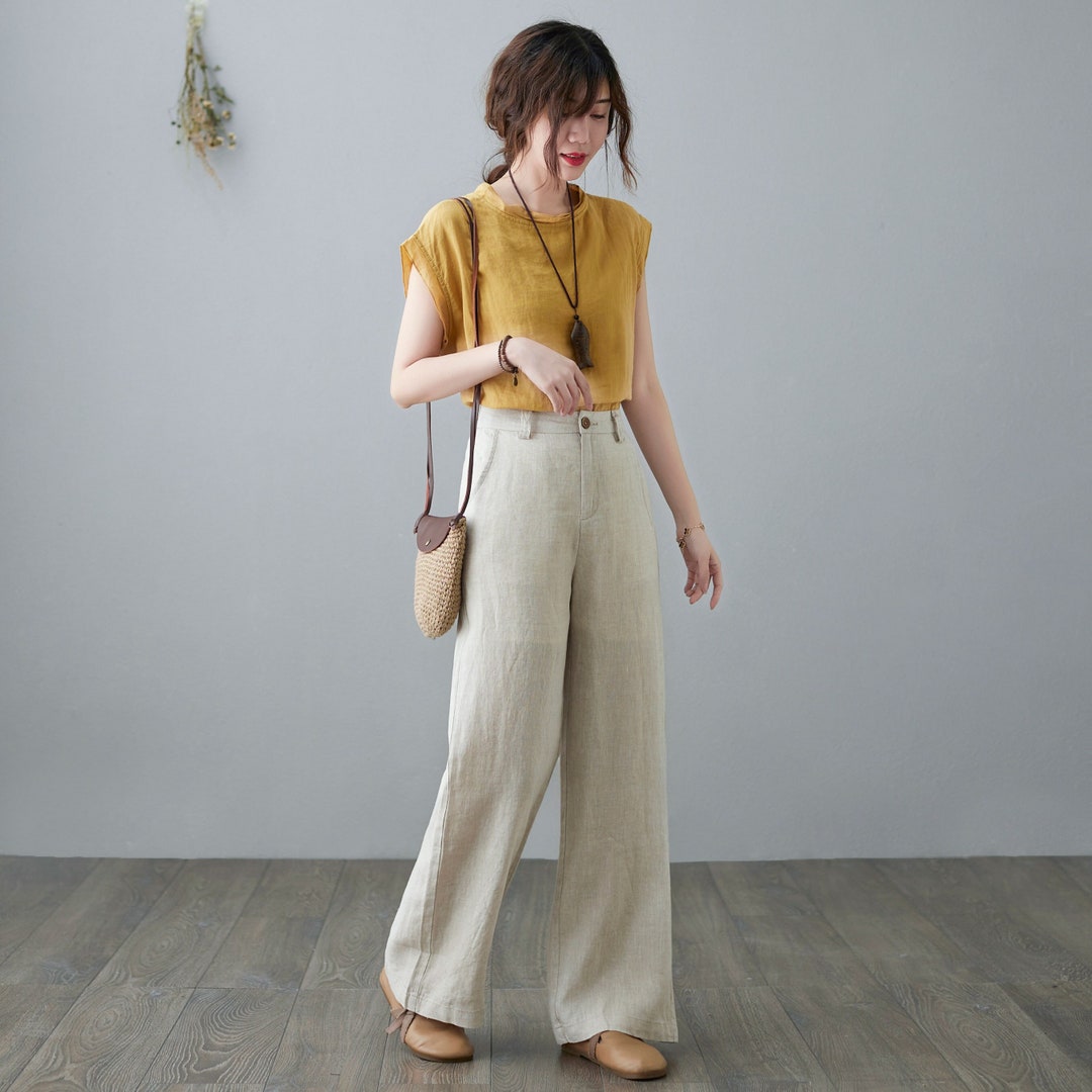 High Waist Linen Pants for Women, Wide Leg Pants, Long Linen Pants, Back Elastic Long Linen Trousers, Customized Summer Fall Pants C2134 - Etsy High Waist Linen Pants for Women, Wide Leg Pants, Long Linen Pants, Back Elastic Long Linen Trousers, Customized Summer Fall Pants C2134 - Etsy