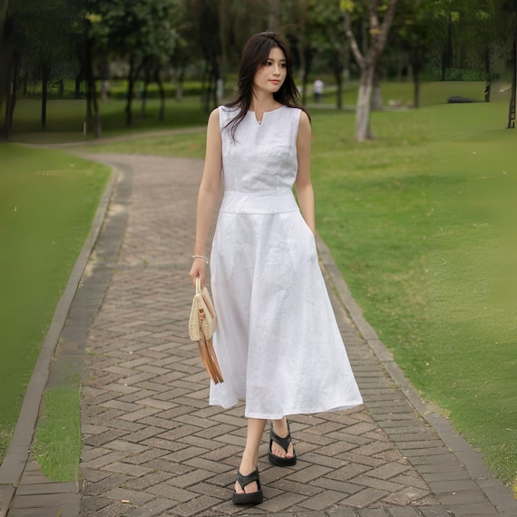 Dress white casual hot sale