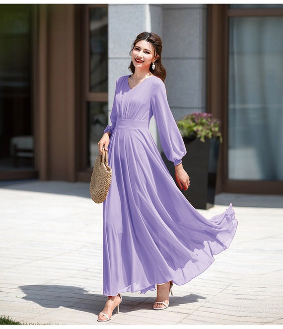 Women Chiffon Long Dress