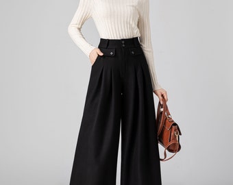 パンツ little suzie / Wool Cut Skirt Pants Summer Wool Culotte Skirt - 45r