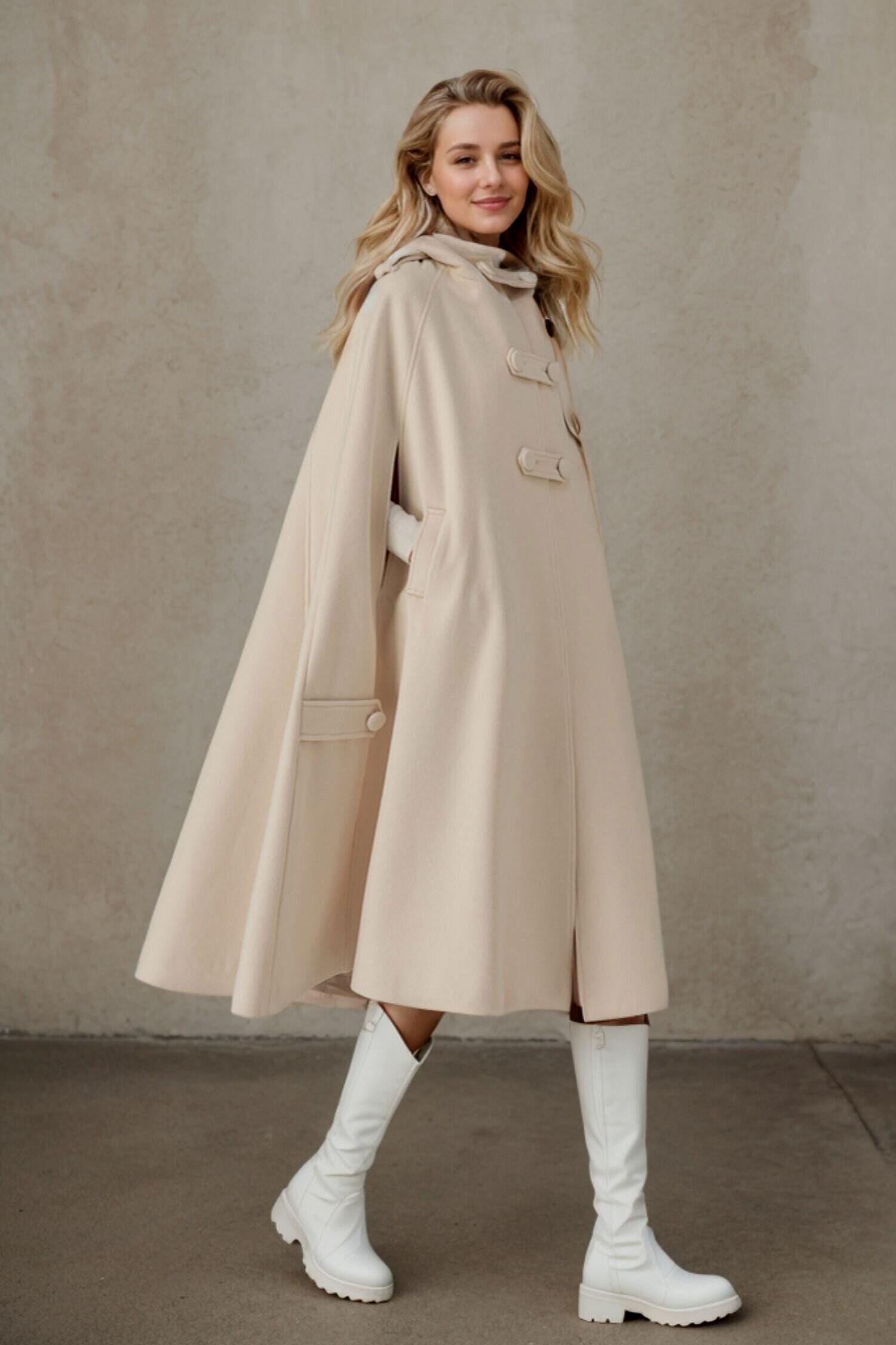 3way Wool Cape coat – L'AUBE BLANC