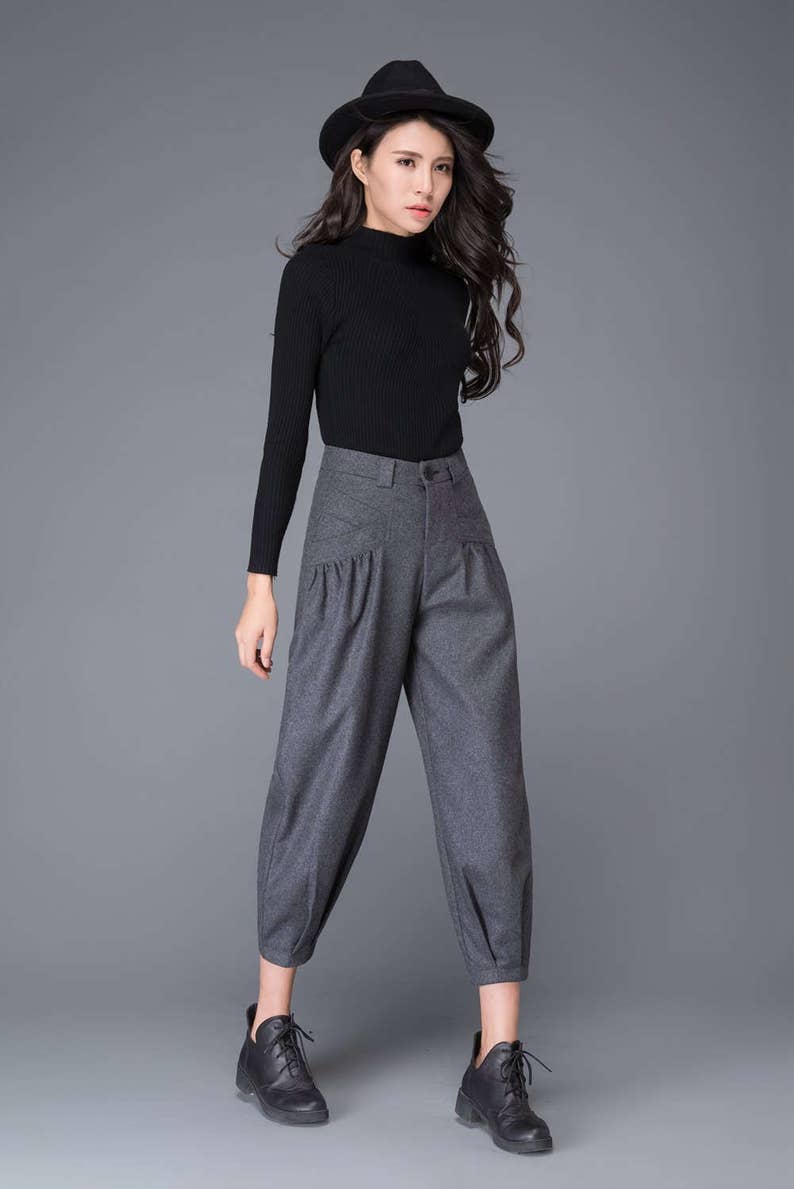 Wool Pants Long Wool Pants Winter Pants Women Warm Pants Etsy