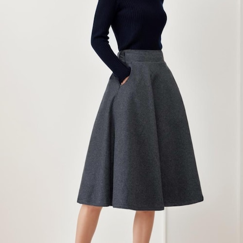 スカート crank Layered Wool Pleated Skirt CRANK】LAYERED WOOL PLEATS SKIRT | OUR BRAND,CRANK