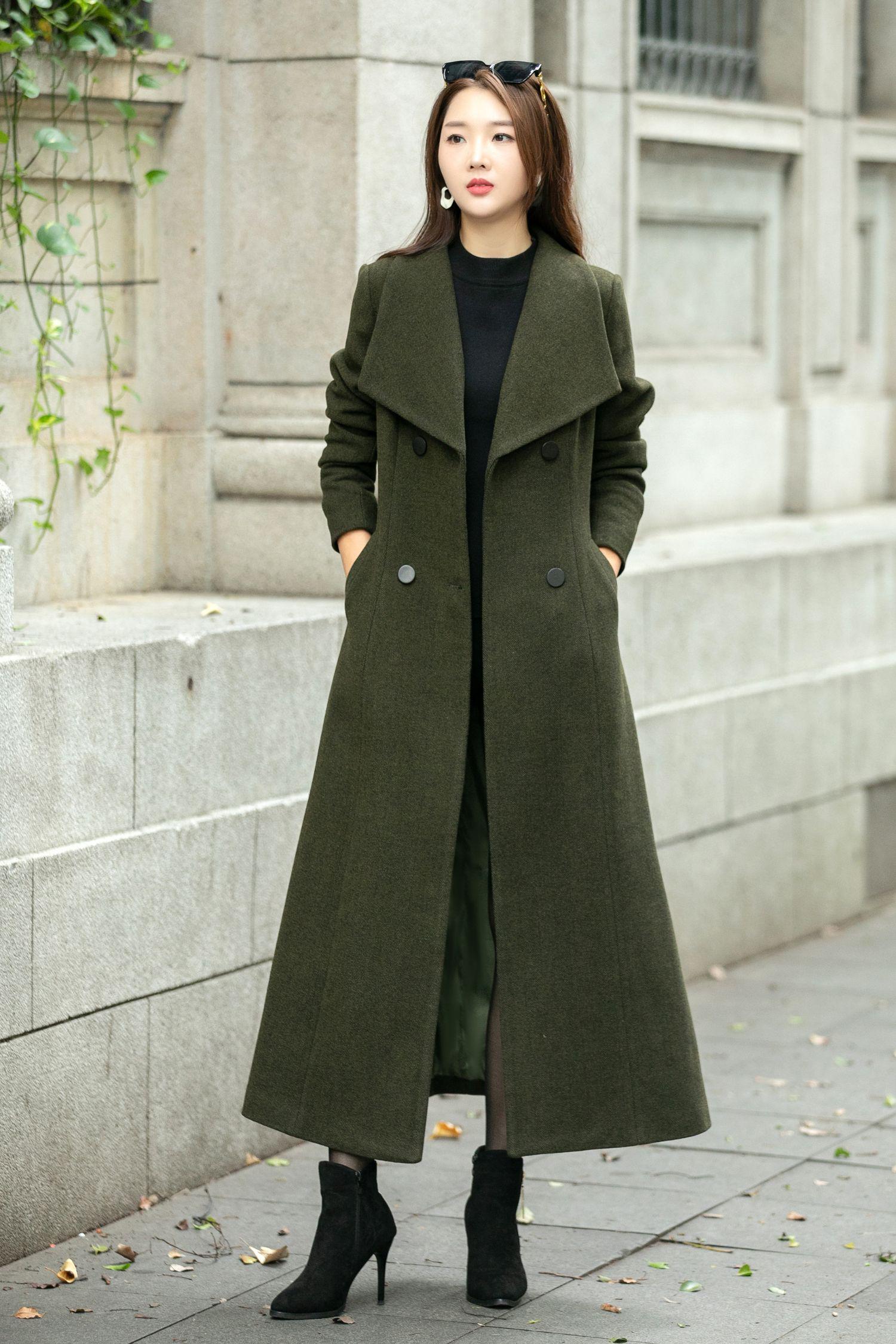 Military Green Wool Coat, A Line Coat, Long Wool Coat, Womens Wool Coat, Wool Trench Coat, Winter Wool Coat, Custom Coat, Ylistyle C4504 - Etsy UK Military Green Wool Coat, A Line Coat, Long Wool Coat, Womens Wool Coat, Wool Trench Coat, Winter Wool Coat, Custom Coat, Ylistyle C4504 - Etsy UK