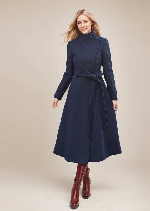 Blue wrap coat 2025