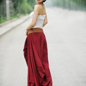 Linen Skirt Long Linen Skirt Asymmetrical Linen Skirt Linen - Etsy