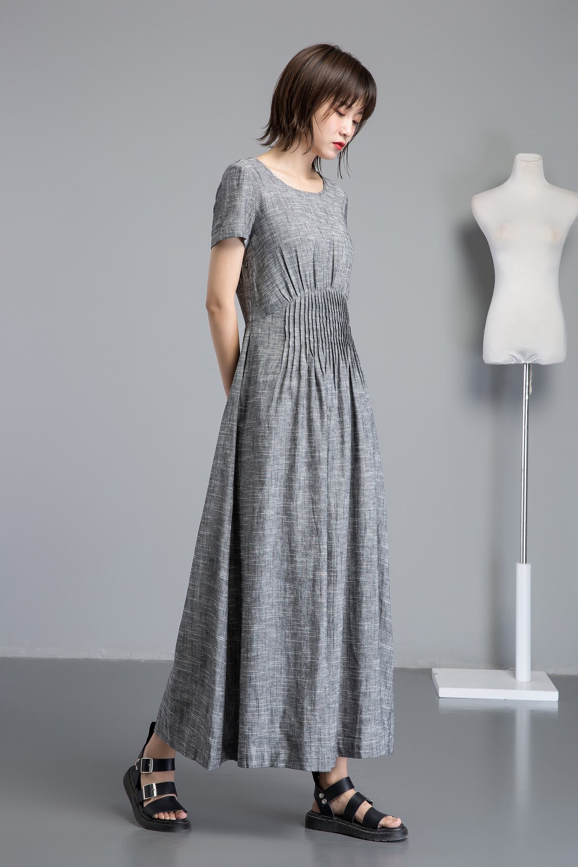Donna Linen Maxi Dress