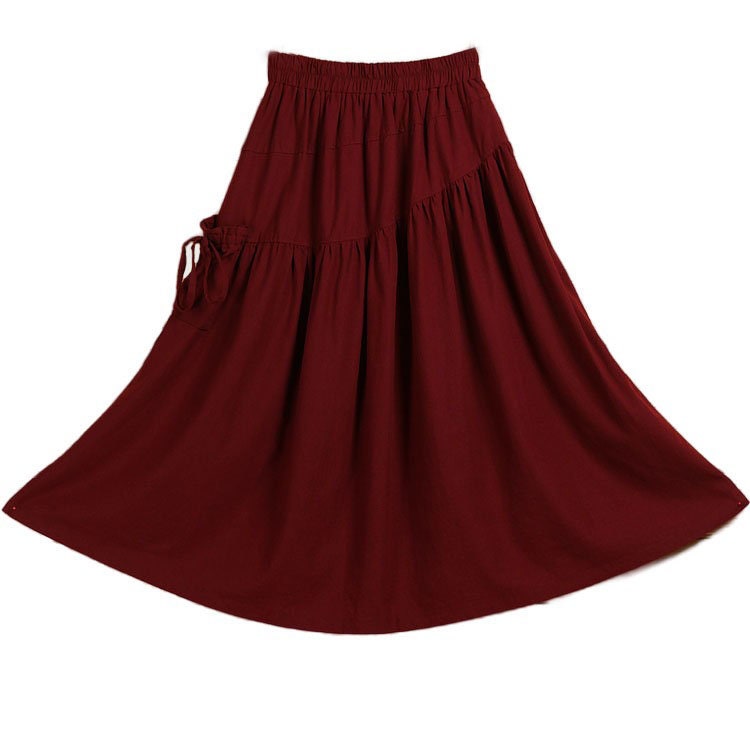 Maxi Linen skirt casual skirt Plus size Linen skirtlong Etsy