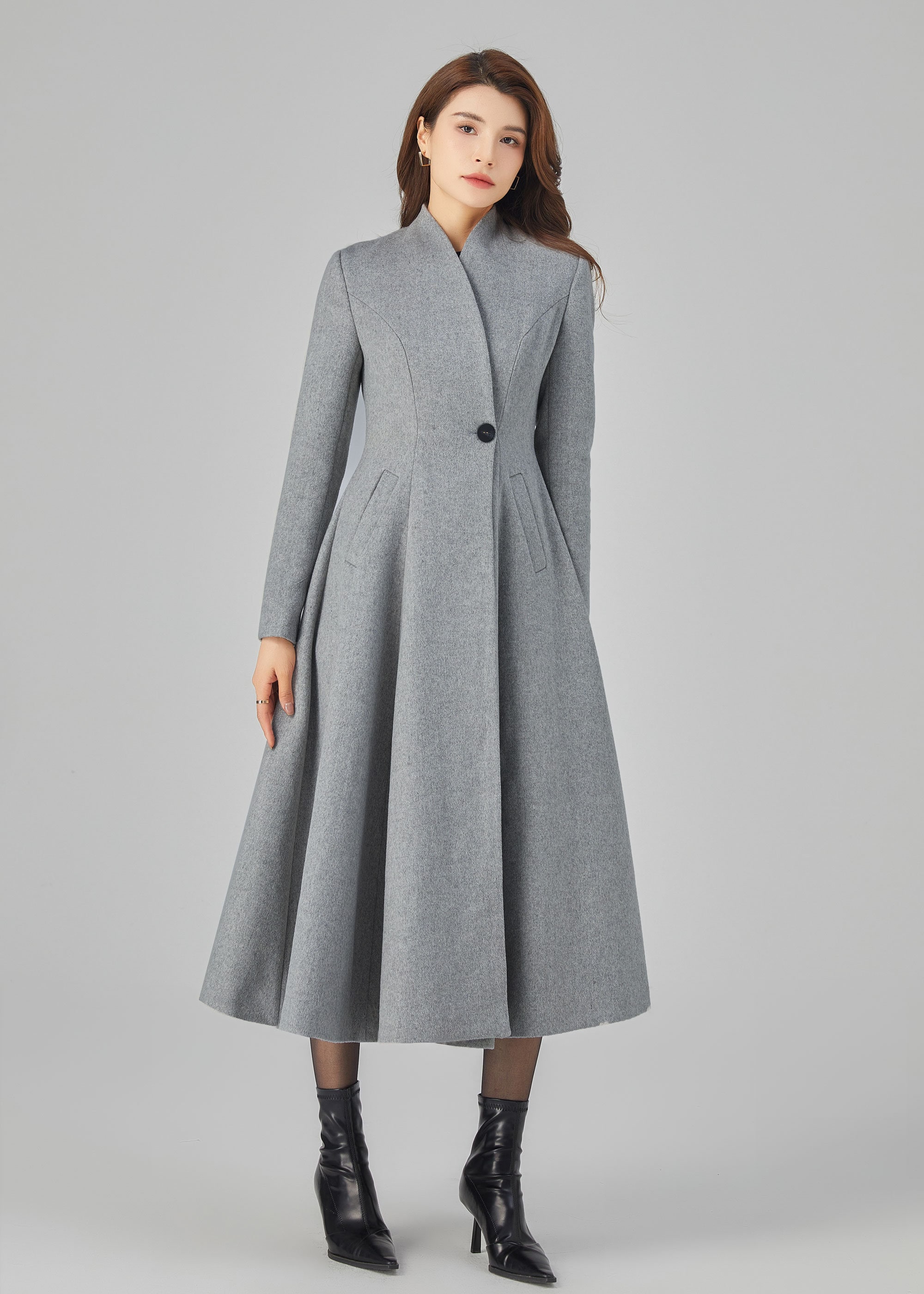 Blue Princess Wool Coat, Winter Coat Women, Trench Coat Women, Swing Coat  Dress, Fall Winter Outwear, Custom Coat Ylistyle C2461 -  Canada
