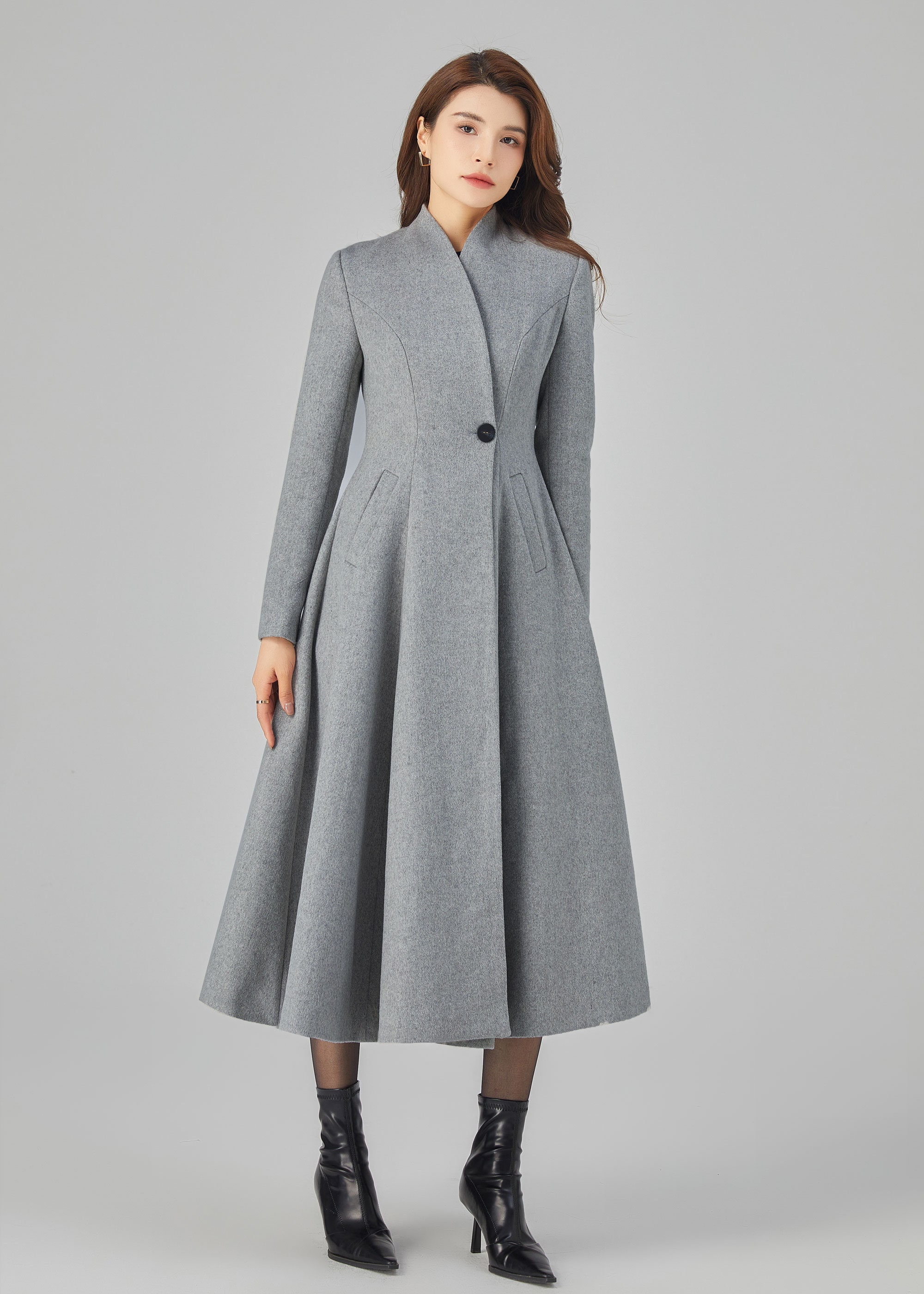 Retro Wool Coat, Long Wool Coat, Wool Princess Coat, Winter Wool Coat Women, Swing Coat, Fit &flare Wool Coat, Handmade Coat, Ylistyle C3678 - Etsy Retro Wool Coat, Long Wool Coat, Wool Princess Coat, Winter Wool Coat Women, Swing Coat, Fit &flare Wool Coat, Handmade Coat, Ylistyle C3678 - Etsy