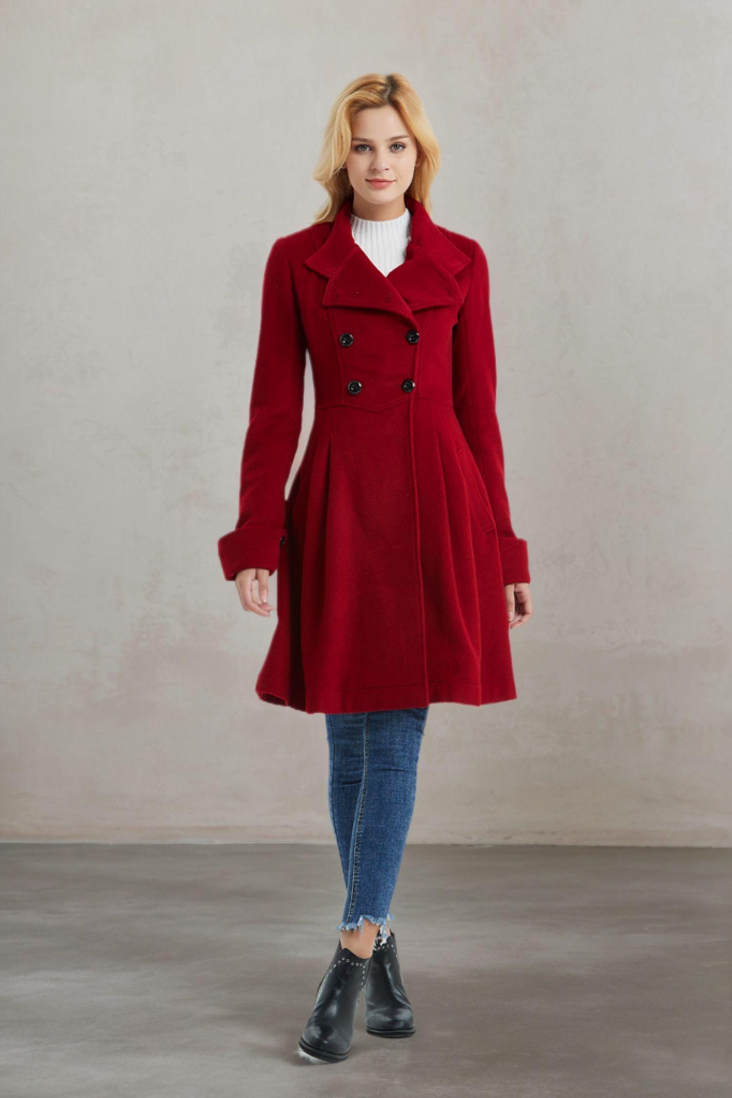 Wool Coat, Midi Coat, Womens Wool Coat, Winter Coat Women, A