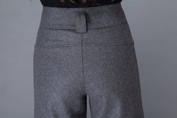 Wide Leg Pants, Wool Pants, Womens Pants, Grey Pants, Dark Wide Leg Pants, Wool Pants, Womens Pants, Grey Pants, Dark