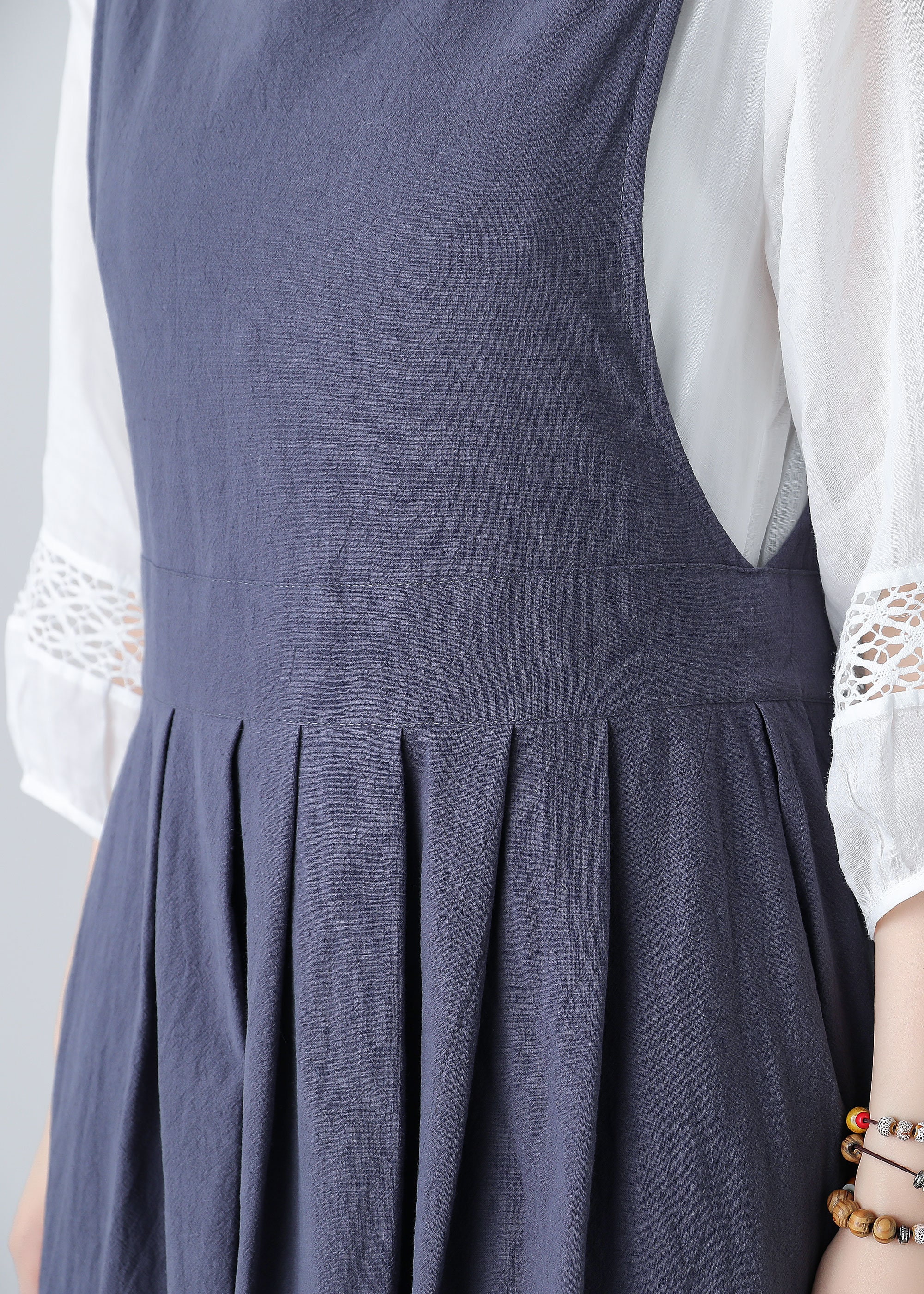 Linen Dress, Linen Pinafore Dress, Summer Dress Women