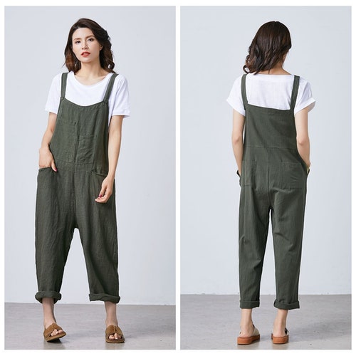 Pants/capris Length Linen Pants 135A / Harem Pants / Summer | Etsy