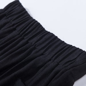 Balck Linen Pants Black Long Linen Pants With Pocket Black - Etsy