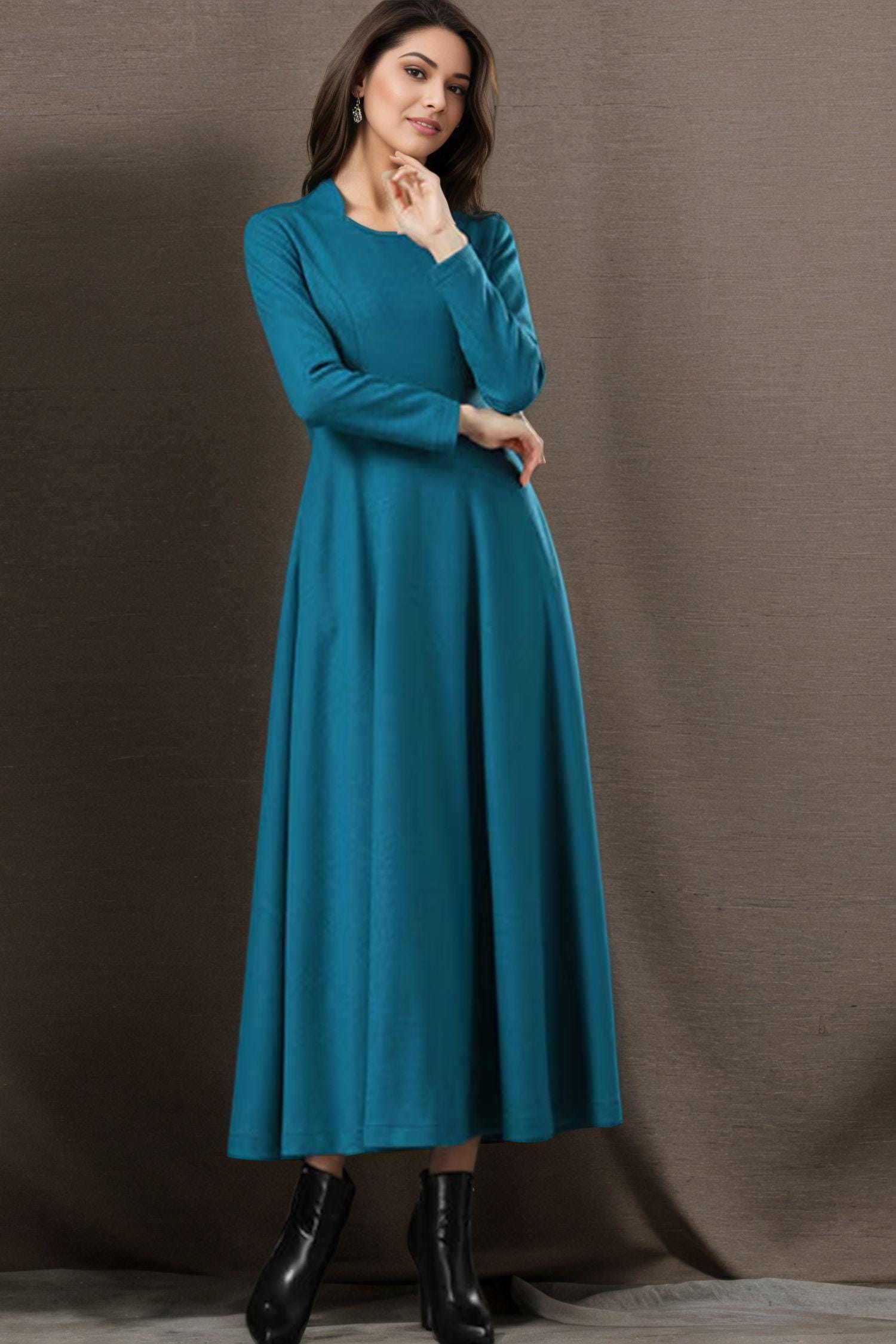 TODAYFUL】Uneck Wool Dress | selectshop kusukusu