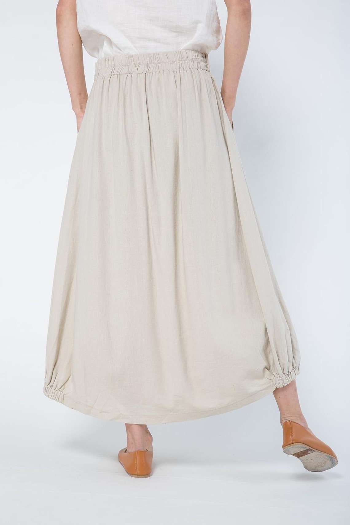 Linen skirt beige linen skirts long linen skirt linen Etsy