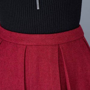 Wool skirt, Midi wool skirt, A-Line Pleated wool skirt, women skirts, Warm winter skirt, long skirt, autumn winter skirt, Ylistyle C1032 image 8