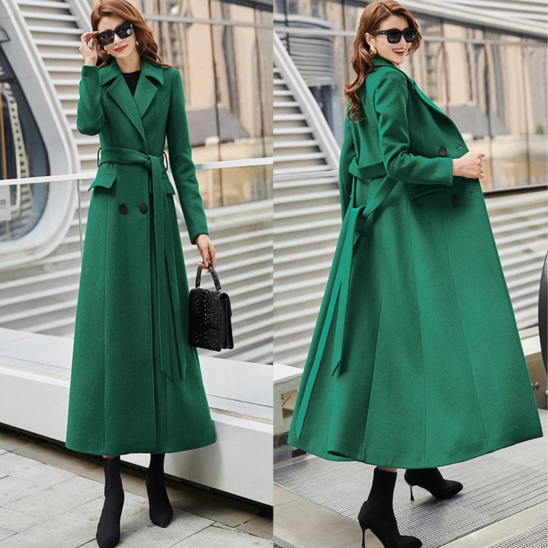 Ylistyle Women's Double-Breasted Wool Coat