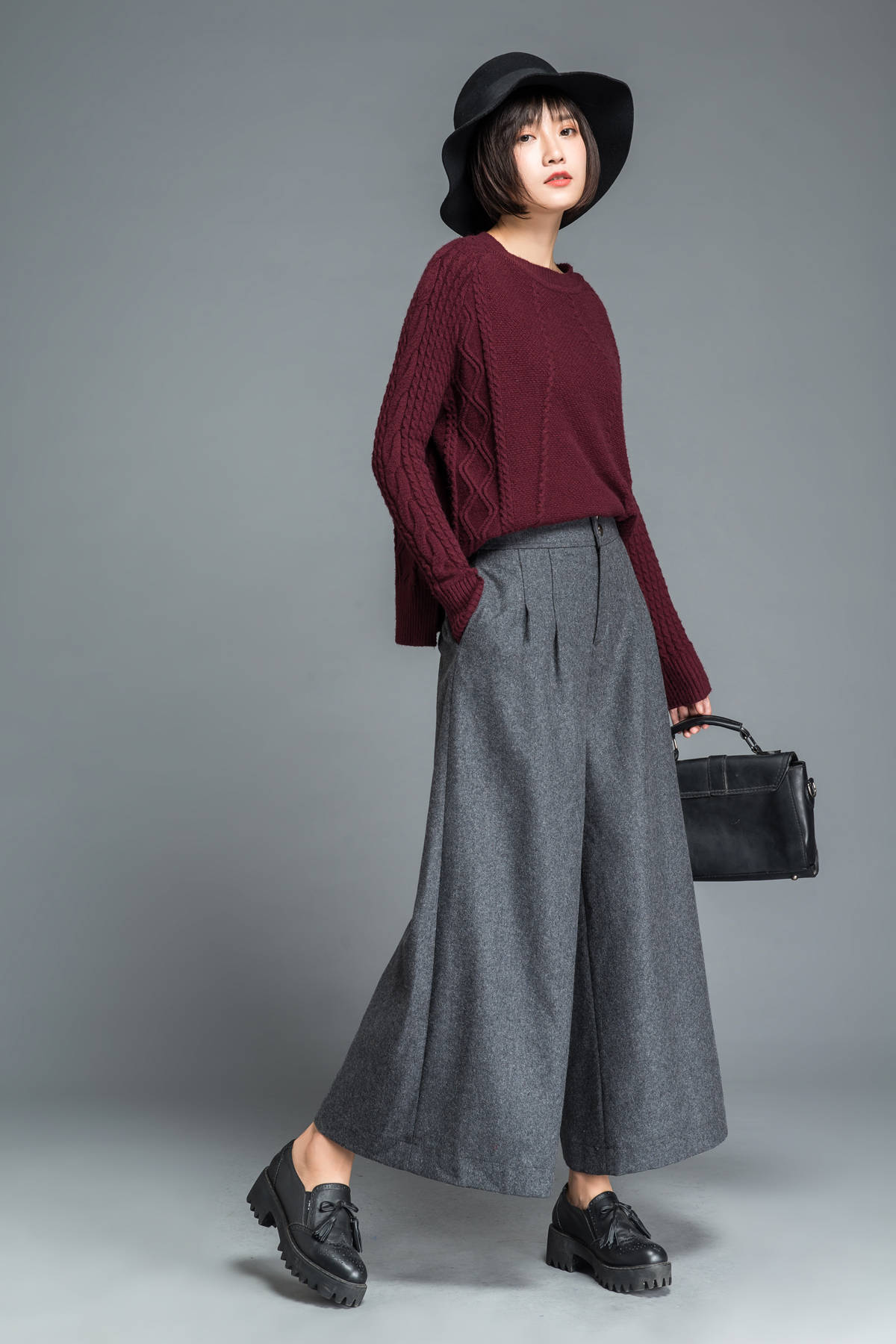 【関税&送料込】Weekend Light Pink Wool Visivo Palazzo Pant Wool canvas palazzo trousers, pink | 